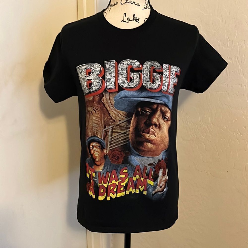 Biggie Smalls Black It Was All A Dream Graphic T-Shirt Concert Music Hip Hop